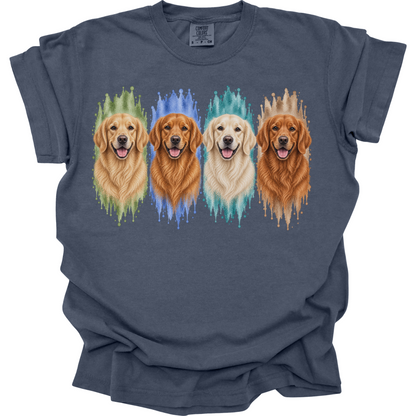 Golden Retriever Shirt, Light Dark Red English Cream Golden Dog Mom Gift