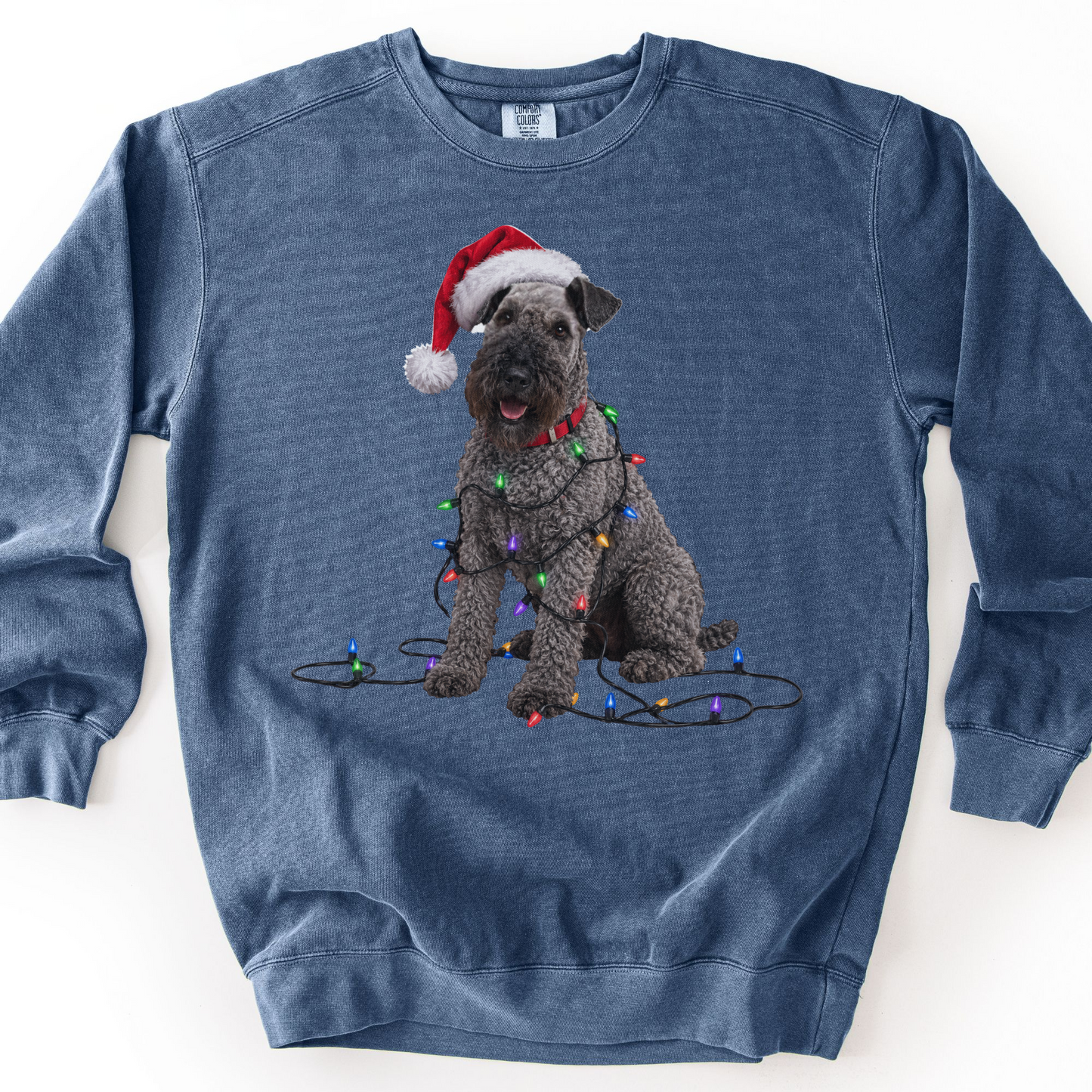 Kerry Blue Terrier Christmas Lights Sweatshirt