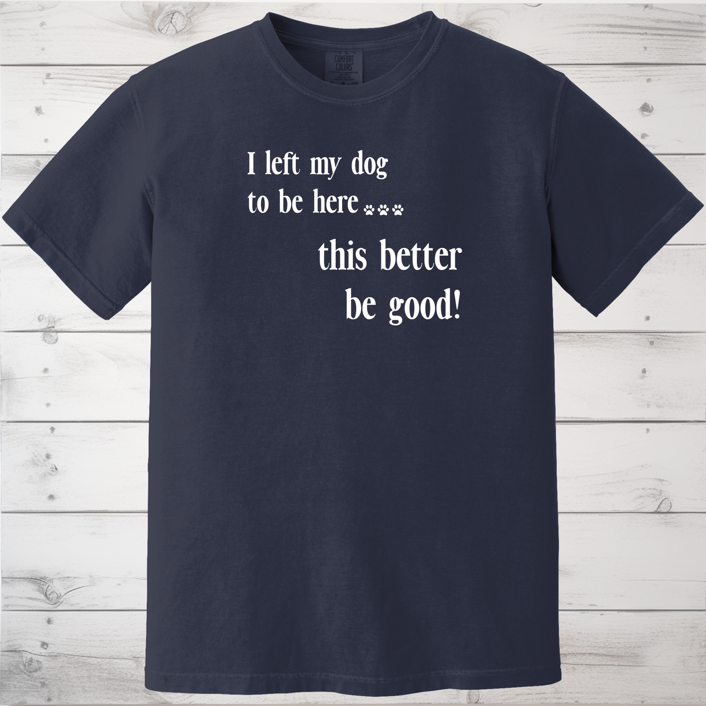 Funny Dog Lover Shirt for Introverts & Pet Parents, I Left My Dog to Be Here T-Shirt