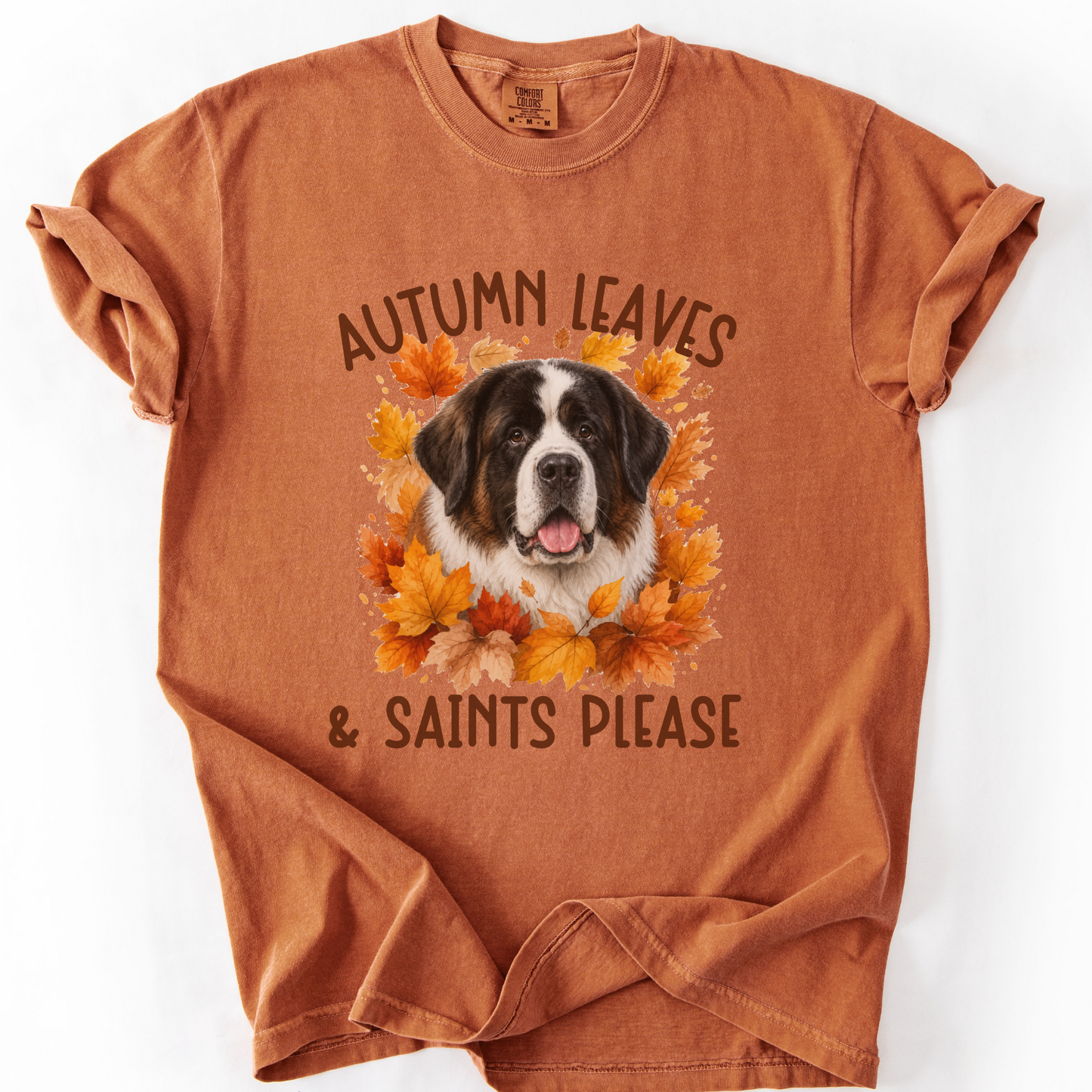 Custom Pet Photo Autumn Leaves Tee