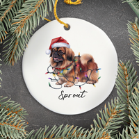 Load image into Gallery viewer, Pekingese Ornament, Personalized Dog Keepsake
