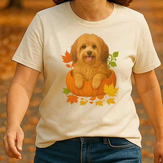 Havanese Pumpkin Shirt, Cute Fall Dog Lover Tee on Comfort Colors 1717