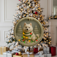 Load image into Gallery viewer, Personalized Samoyed Christmas 3D Clay-Style Dog Keepsake