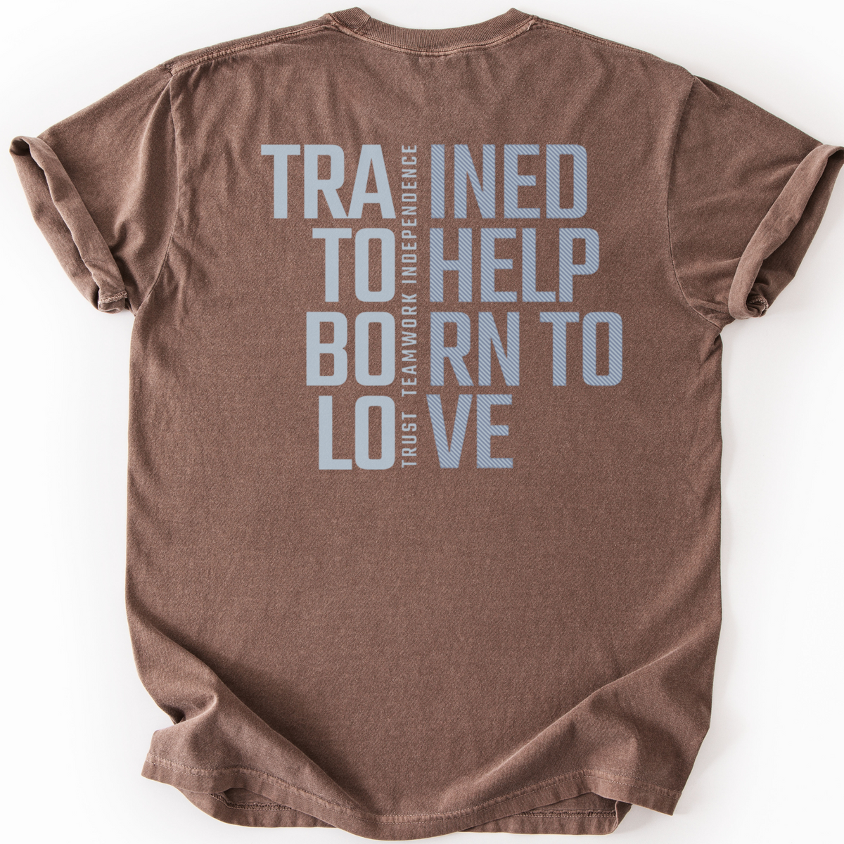 Service Dog Handler Shirt, Trained to Help Born to Love Working Dog Tee