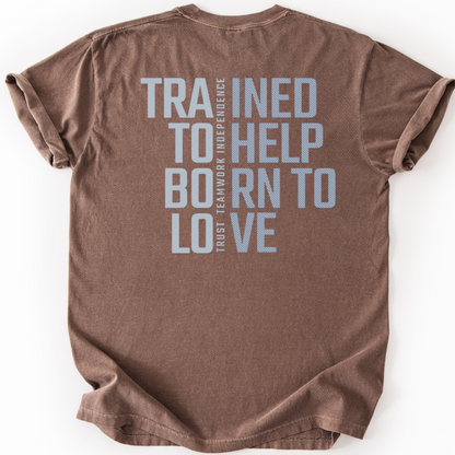 Service Dog Handler Shirt, Trained to Help Born to Love Working Dog Tee