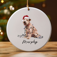 Load image into Gallery viewer, Soft Coated Wheaten Terrier Ornament, Personalized Christmas Decor
