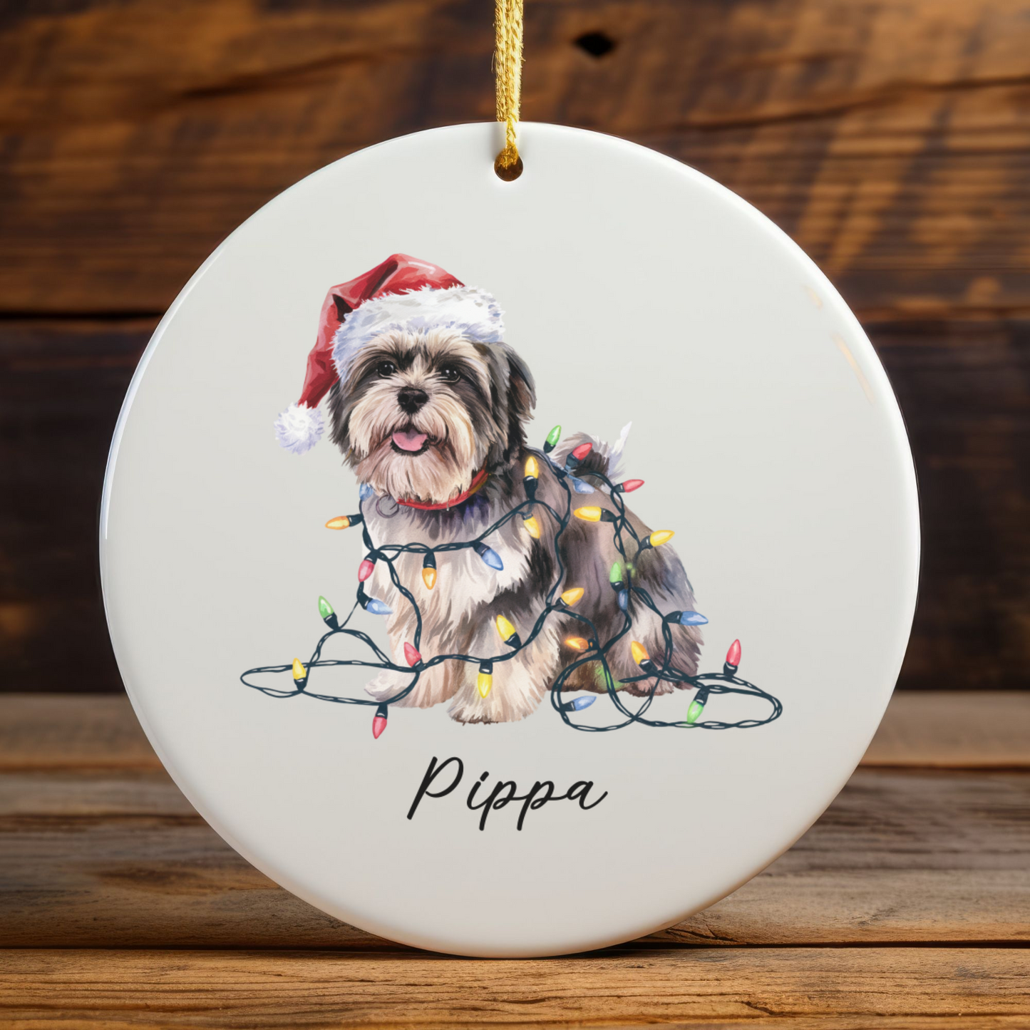 Lhasa Apso Ornament Personalized Dog Keepsake