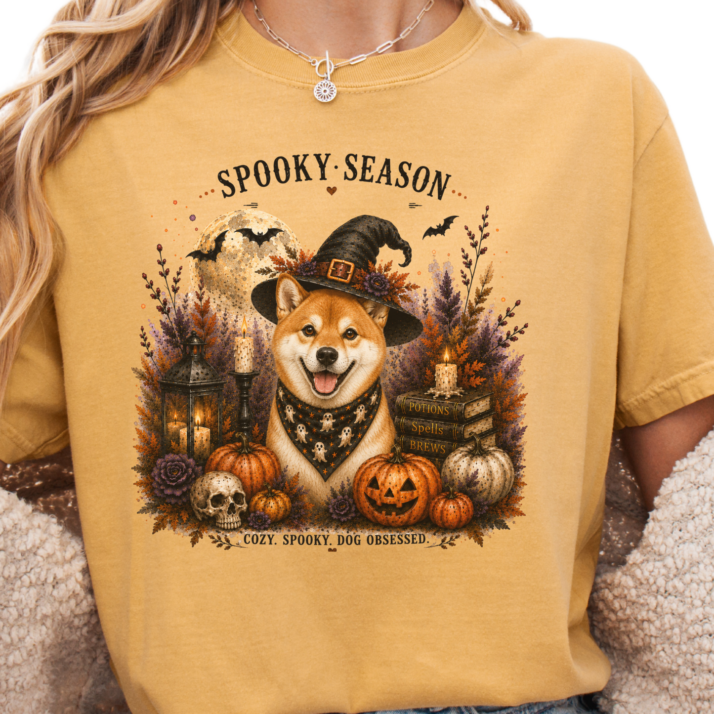 Red Shiba Inu Spooky Season Dog Mom Halloween Shirt