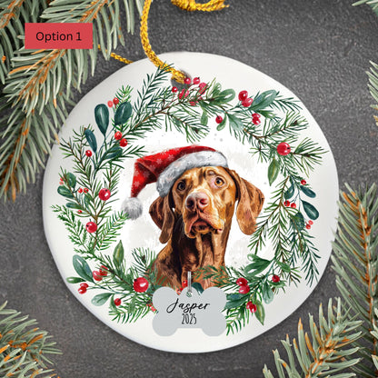 Personalized Vizsla Ornament