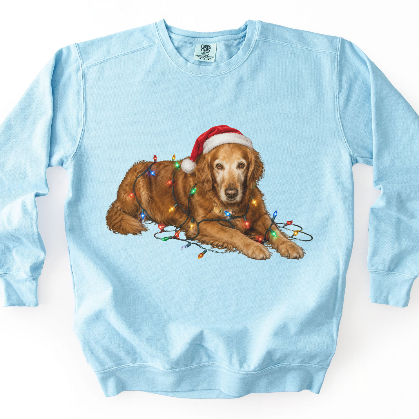 Personalized Dog Photo Christmas Sweatshirt Custom Pet Holiday Crewneck Gift