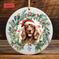 Load image into Gallery viewer, Personalized Cocker Spaniel Ornament, Custom Dog Christmas Ornament, Customized Pet Name Ornament, Pet Memorial, Custom Dog Keepsake
