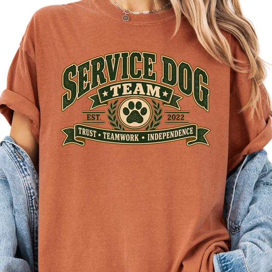 Personalized Service Dog Shirt, Service Dog Handler Gift, Working Dog Team Tee