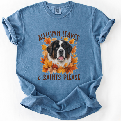 Custom Pet Photo Autumn Leaves Tee
