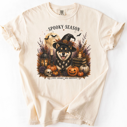 Black Shiba Inu Spooky Season Dog Mom Halloween Shirt