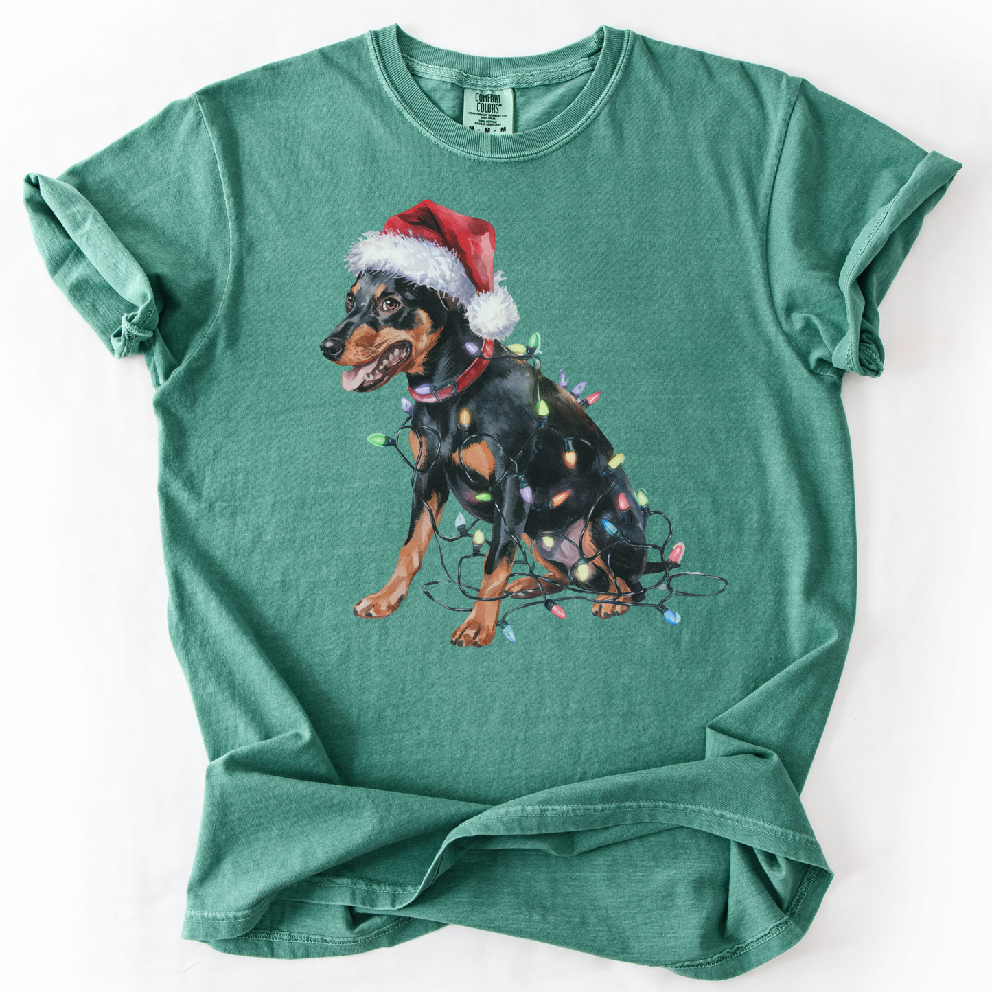 Christmas Miniature Pinscher Shirt, Christmas Lights Dog Tee, Christmas Dog Tee, Miniature Pinscher Mom Tshirt, Gift for Dog Lover