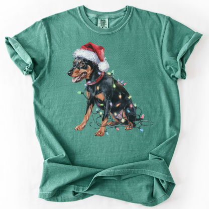 Christmas Miniature Pinscher Shirt, Christmas Lights Dog Tee, Christmas Dog Tee, Miniature Pinscher Mom Tshirt, Gift for Dog Lover