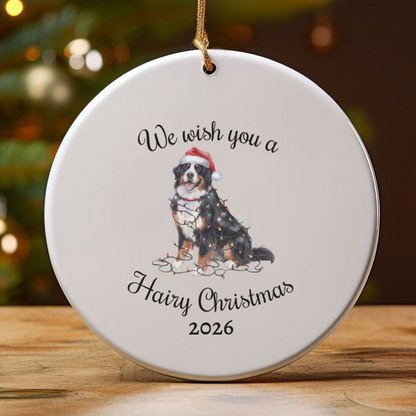 Christmas Bernese Mountain Dog Ornament, Christmas Lights Dog Keepsake, Christmas Dog, Bernese Mountain Dog Mom, Gift For Dog Lover