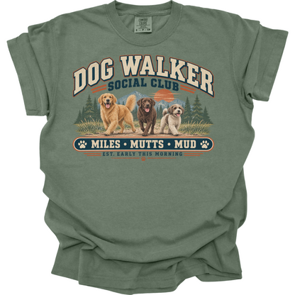 Dog Walker Shirt, Dog Walker Social Club Tee, Funny Professional Dog Walker Gift