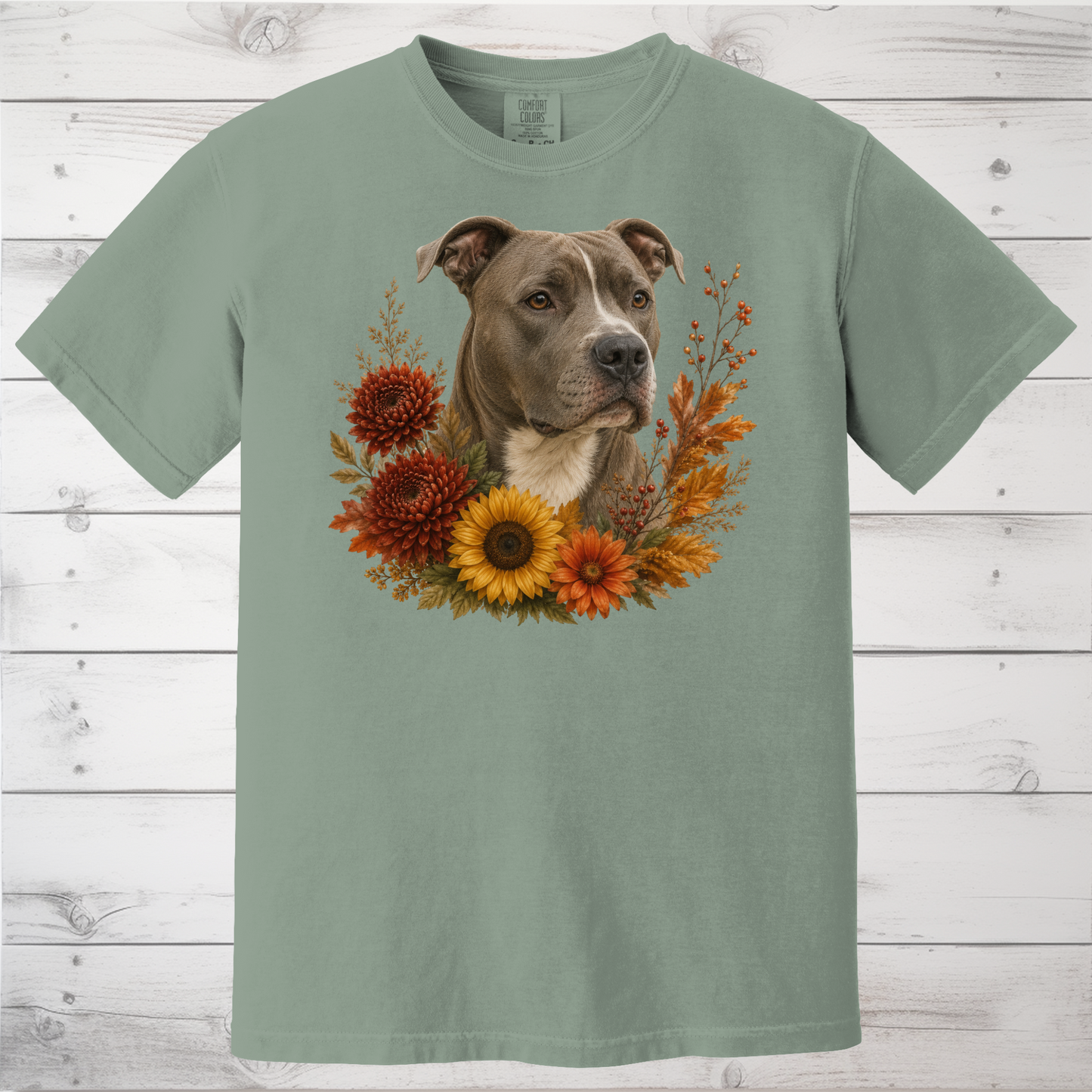 Pitbull Autumn Floral Shirt