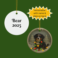Load image into Gallery viewer, Personalized Bernese Mountain Dog Christmas Lights Keepsake