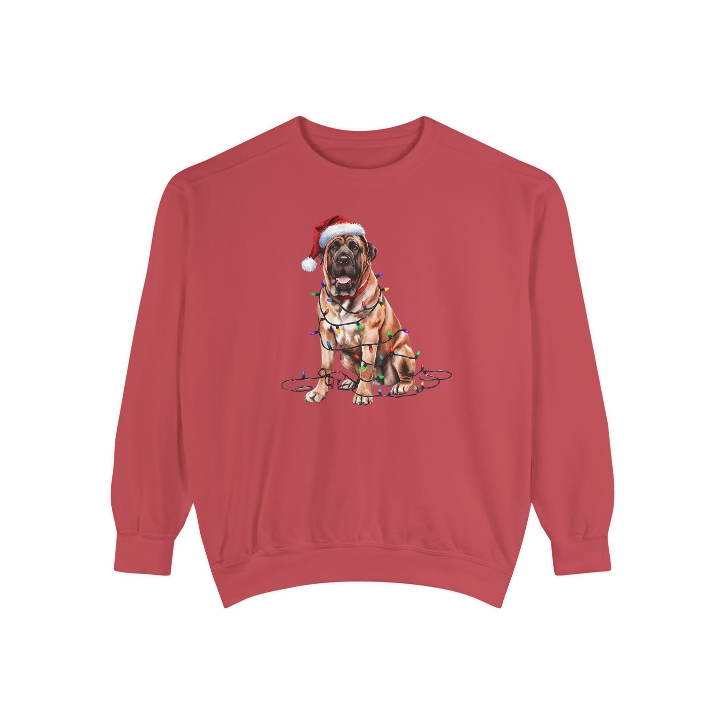 Christmas Mastiff Sweatshirt, Mastiff Mom, Christmas Lights Dog, Christmas Dog, Gift for Dog Lover, Mastiff Lover Sweatshirt