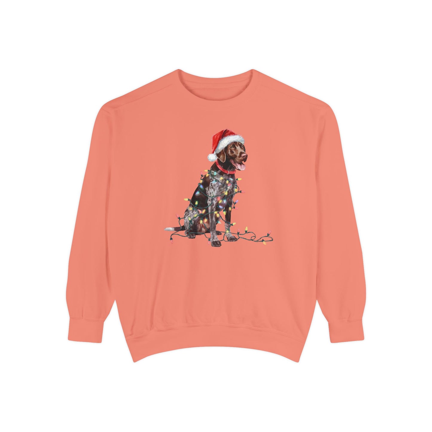 Christmas German Shorthaired Pointer Sweatshirt, Christmas Lights Dog, Christmas Dog, German Shorthaired Pointer Mom, Gift for Dog Lover