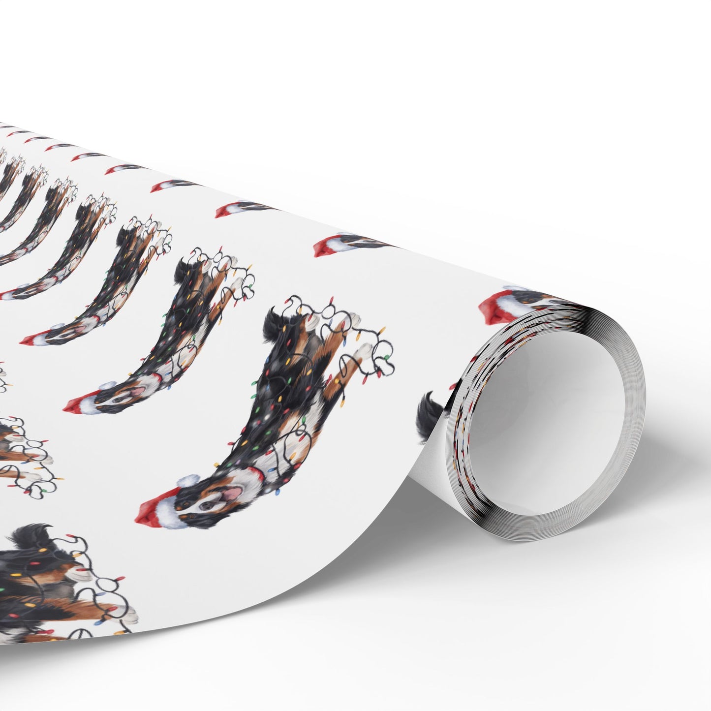 Bernese Mountain Dog Christmas Lights Wrapping Paper
