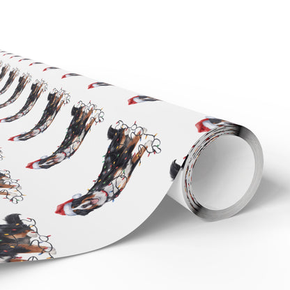 Bernese Mountain Dog Christmas Lights Wrapping Paper
