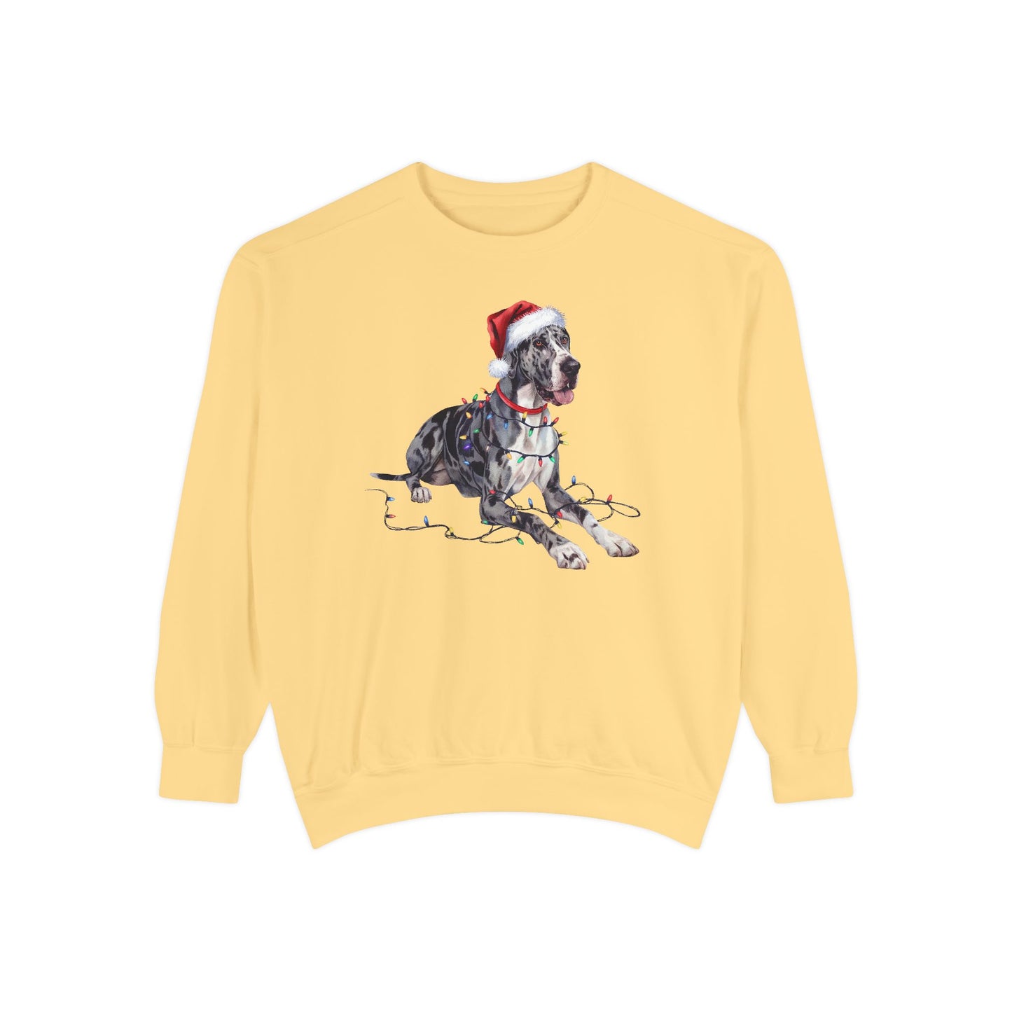 Christmas Great Dane Sweatshirt, Christmas Lights Dog Sweatshirt, Christmas Dog, Great Dane Mom Sweatshirt, Gift for Dog Lover, Great Dane