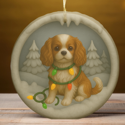 Personalized Blenheim Cavalier King Charles Christmas Ornament