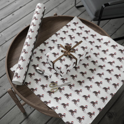 Greyhound Christmas Lights Wrapping Paper