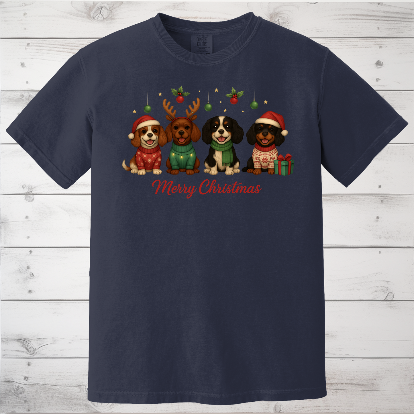 Merry Christmas Cavalier Hoodie, Sweatshirt or Tee