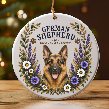 German Shepherd Ornament, German Shepherd Lover Gift, GSD Mom Gift, Dog Breed Keepsake