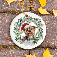 Load image into Gallery viewer, Personalized Yorkshire Terrier Christmas Ornament