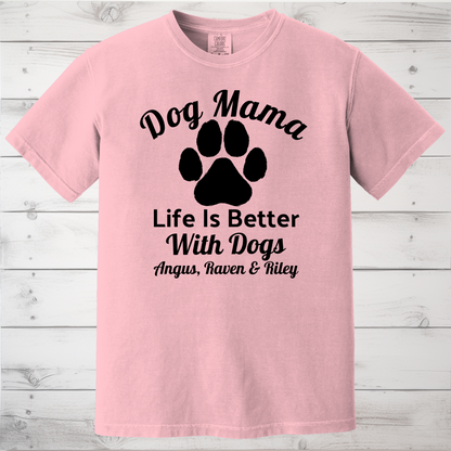 Personalized Life is Better With Dogs Shirt