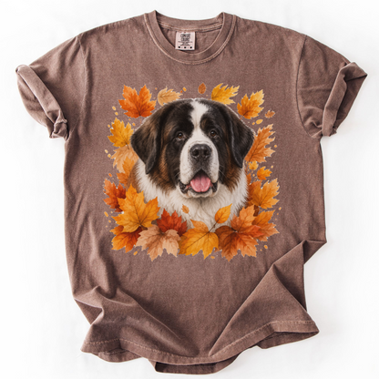 Personalized Dog Photo Fall Shirt Custom Pet Portrait Comfort Colors Autumn Tee