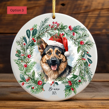 Personalized German Shepherd Christmas Ornament