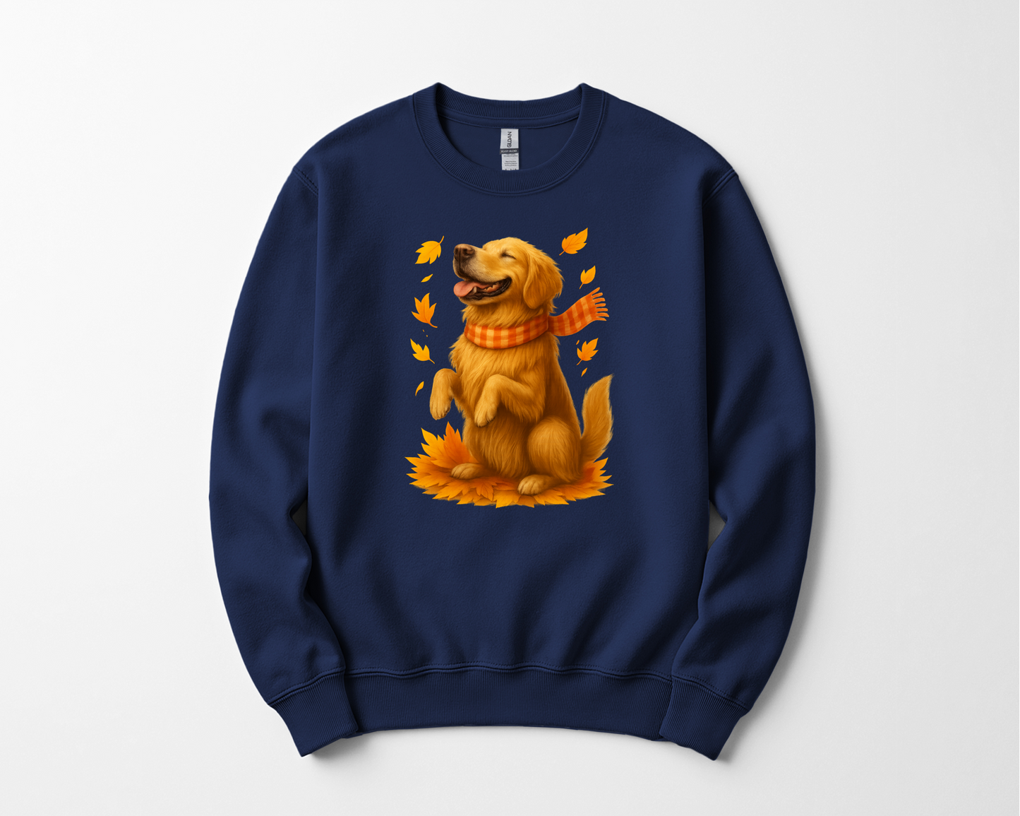 Golden Retriever Fall Shirt, Autumn Dog Sweatshirt, Pet Lover Gift, Cozy Canine Apparel, Seasonal Dog Mom Clothing