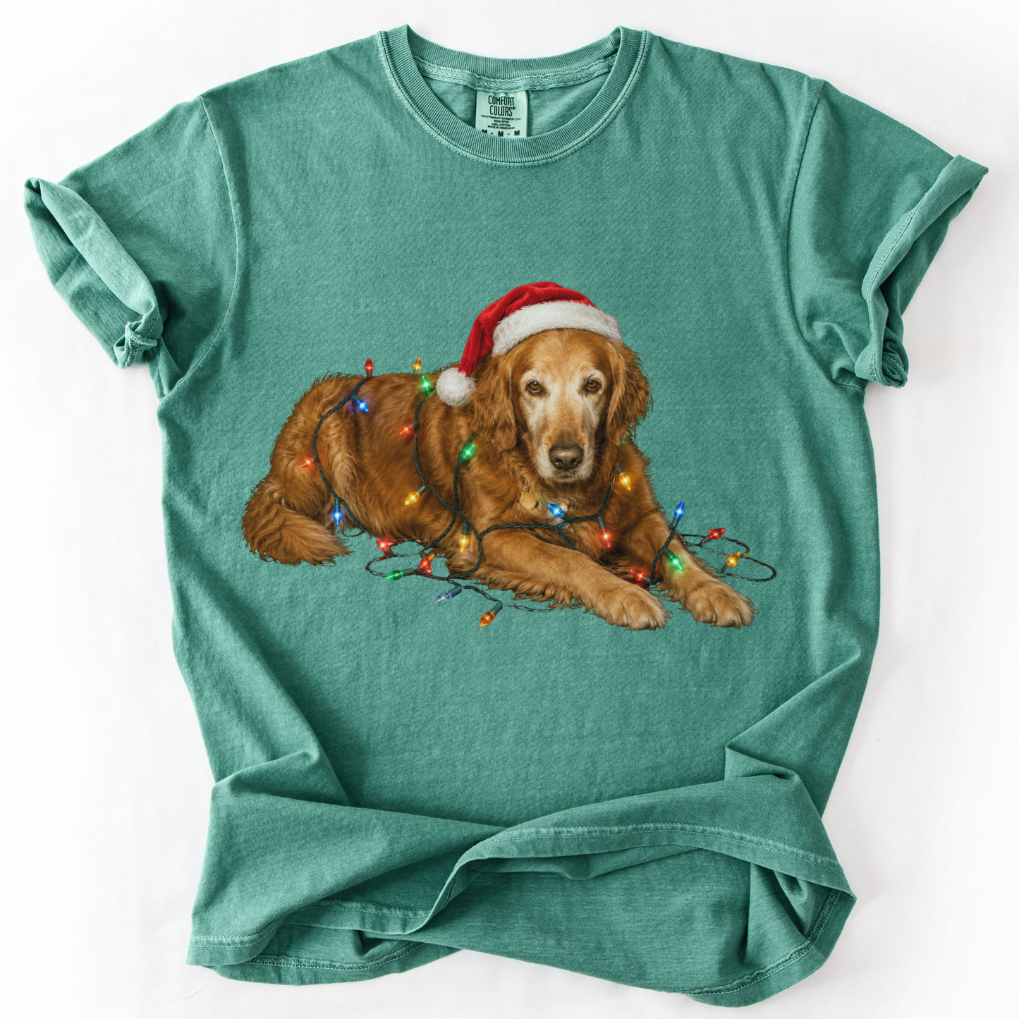 Personalized Dog Photo Christmas Shirt Custom Pet Holiday Comfort Colors Tee