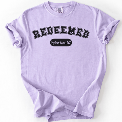 Redeemed Shirt, Christian Comfort Colors Tee, Ephesians 1:7 Bible Verse