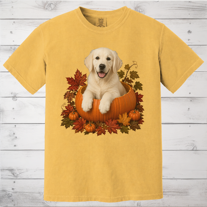 English Cream Golden Retriever Pumpkin Shirt