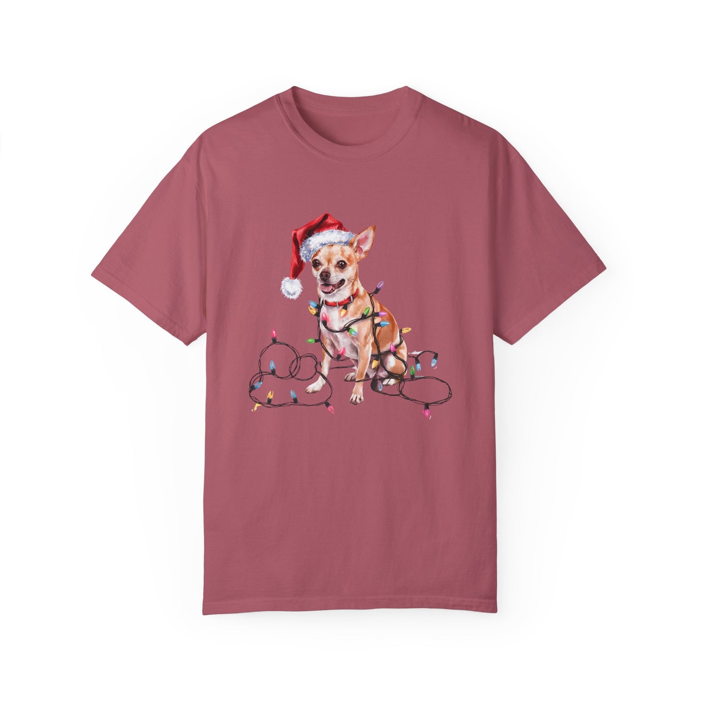 Christmas Chihuahua Shirt, Christmas Dog Tee, Christmas Lights Dog Tee, Chihuahua Mom Tshirt, Gift for Dog Lover, Chihuahua