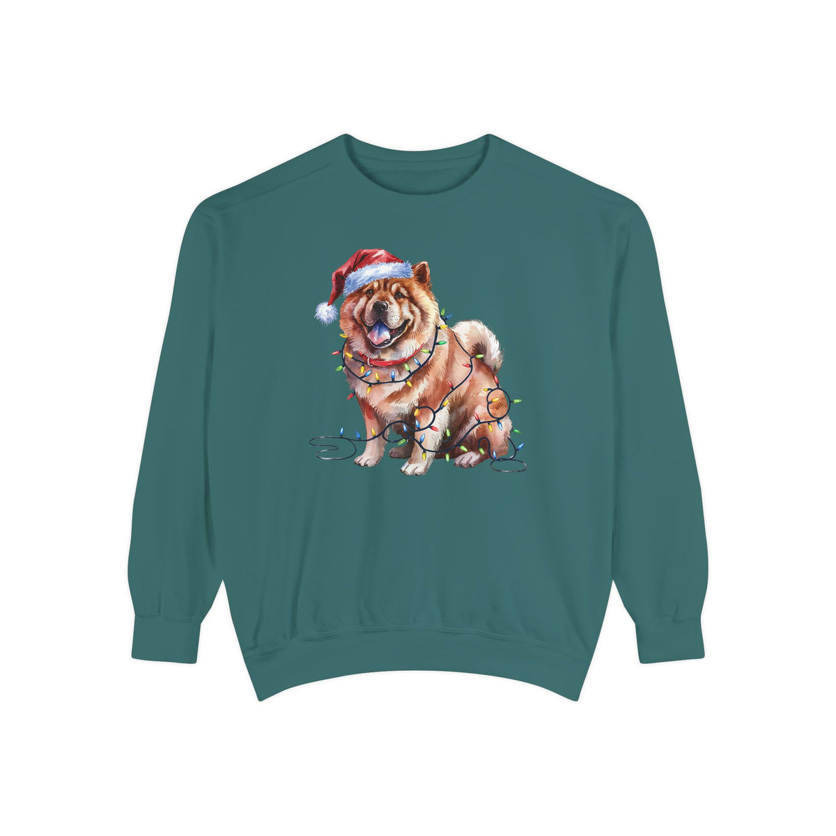 Christmas Chow Chow Sweatshirt, Christmas Lights Dog