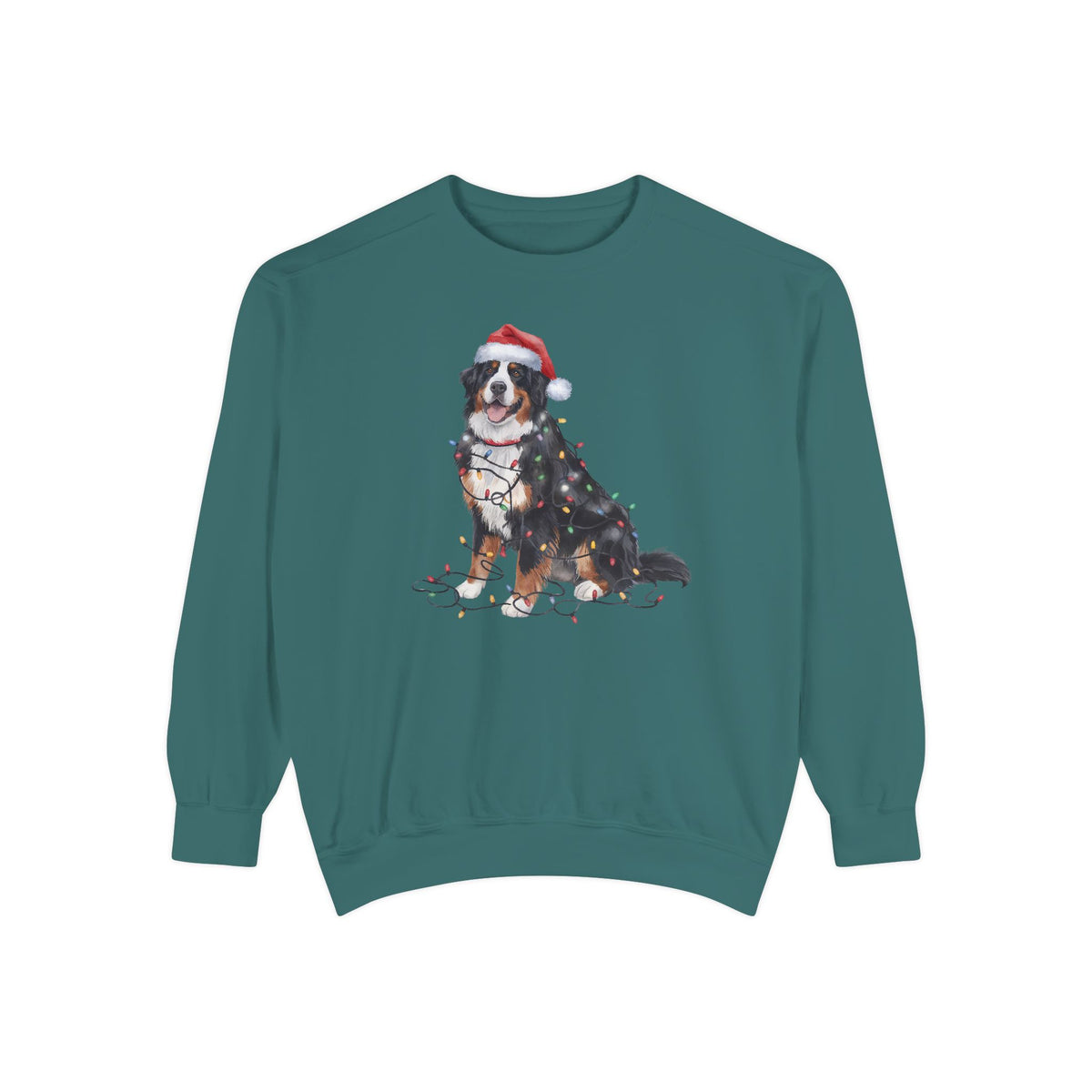 Christmas Bernese Mountain Dog Sweatshirt, Christmas Lights Dog