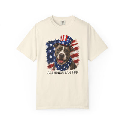 Patriotic Pitbull Tee, All American Pup Shirt
