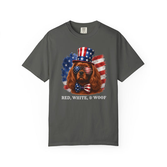 Patriotic Ruby Cavalier Red White & Woof Shirt