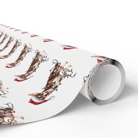 Load image into Gallery viewer, Black Chihuahua Christmas Lights Wrapping Paper
