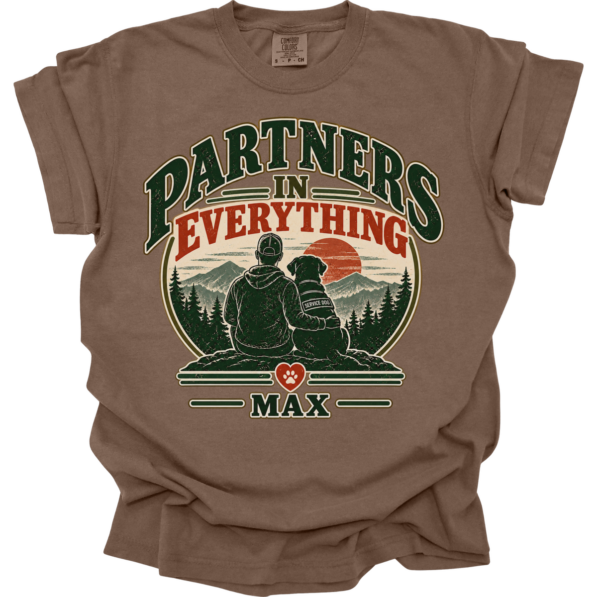 Personalized Service Dog Shirt, Custom Dog Name Handler Gift, Working Dog Team Tee