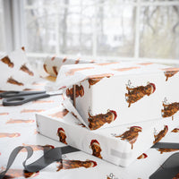 Load image into Gallery viewer, Fox Red Labrador Retriever Christmas Wrapping Paper, Dog Lover Gift Wrap, Holiday Dog Themed Paper, Cute Pet Gift Wrap for Lab Owners
