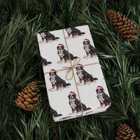 Load image into Gallery viewer, Bernese Mountain Dog Christmas Lights Wrapping Paper
